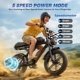 thumbnail image 5 of Movcan V30 Electric Bike for Adults, 750W Motor 28MPH, 48V 15.6Ah, 20" Fat Tire E Mountain Bike,Hydraulic Disc Brakes,Class 3,UL2849, 5 of 10