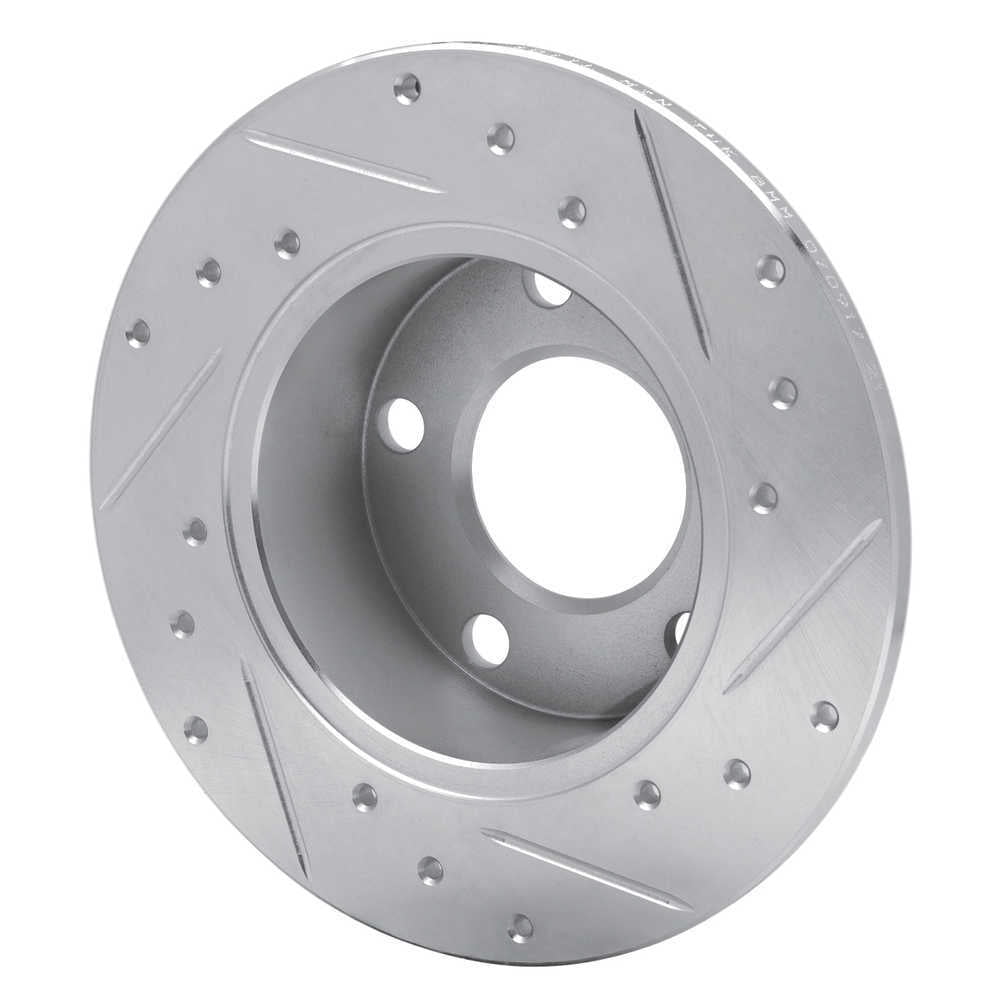 Dynamic Friction Company 631-74011L DFC Brake Rotor - Drilled And Slotted - Silver