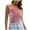 Pink, variant on Lindreshi Tank Tops for Women Women's V-neck Lower Split Outer Wear Chest Wrapped Short Navel Exposed Top Suspender Vest