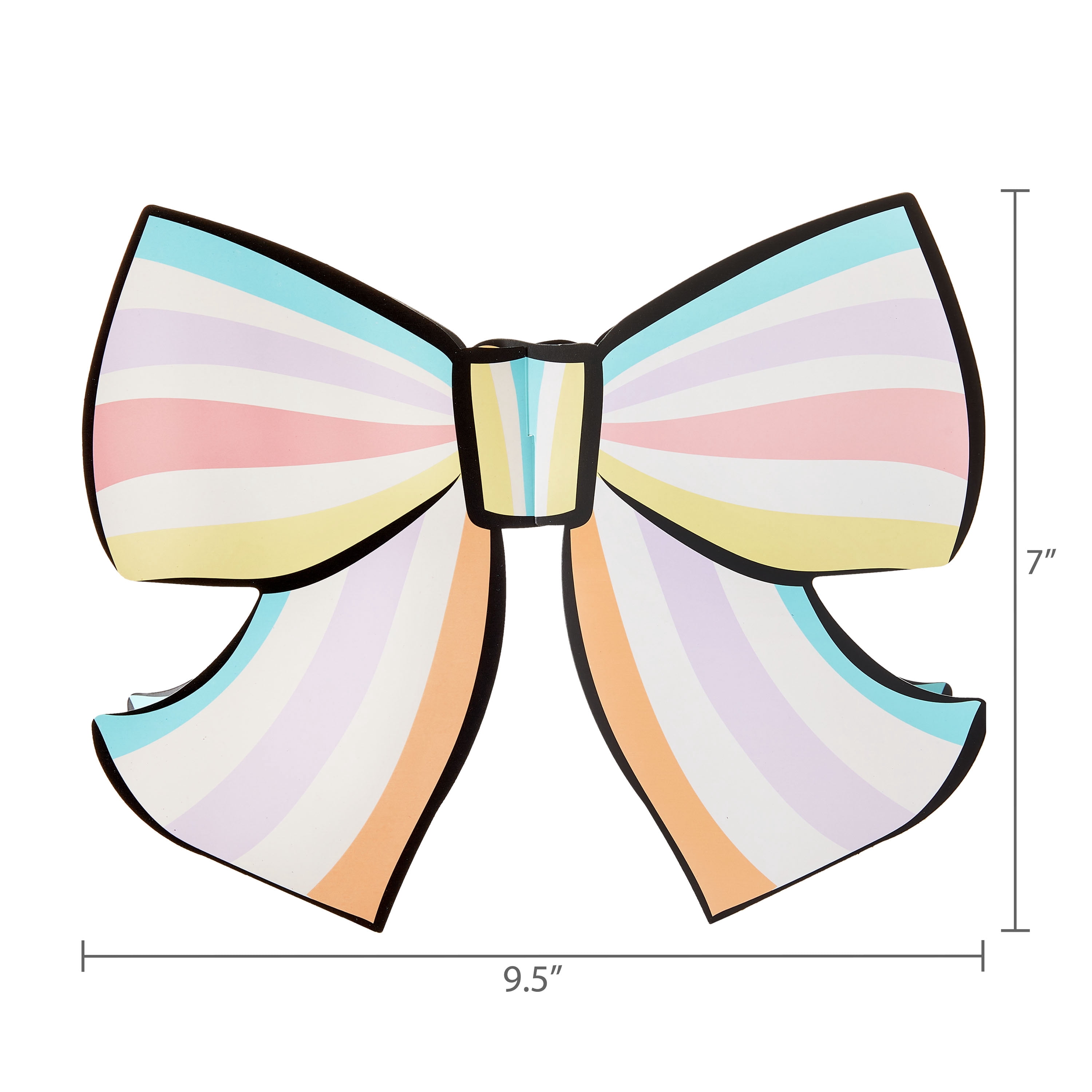 Multicolor Sweet Bows 3D Table Centerpiece Decorations, 3 Pieces, by Way To Celebrate