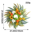 thumbnail image 2 of 17.7" Spring Wreaths for Front Door, Summer Hydrangea Peony Outdoor Wreath, Green Floral Door Decor for All Season Home Wall Wedding Farmhouse Holiday, 2 of 9