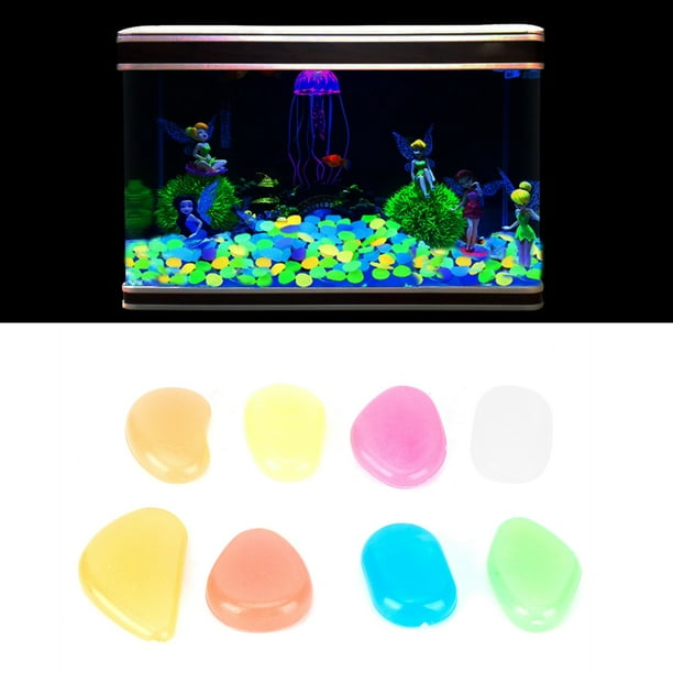 Accesorio 200 Uds Piedra Luminosa Piedras Fluorescentes Coloridas Decoración De Peceras De Acuario De Jardín