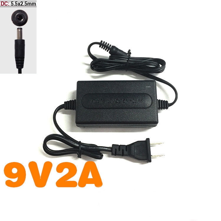 AC 100240V Converter Adapter Switch to DC 5.5x2.5MM 9V 2A 2000mA