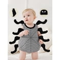 thumbnail image 4 of RUINIXCW Toddler Baby Halloween Spider Costume Infant Boy Girl Halloween Animal Cosplay Outfit Sleeveless Tops Socks Hat Set Dress Up Party Clothes, 4 of 10