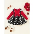 thumbnail image 2 of 6 Months Baby Girls Clothes 12 Months Girls 2PCS Romper Outfits Set Infant Girls Long Sleeve Top Strap Skirt Set Red, 2 of 10