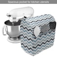 thumbnail image 2 of Blue Stand Mixer Cover, Ocean Inspired Image with Sharp Zig Zag Chevron Image, Kitchen Appliance Organizer Bag Cover with Pockets, 5 Quarts, Pale Blue Dark Blue, by Ambesonne, 2 of 4