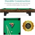 thumbnail image 3 of YSNW 40in Tabletop Billiard Table, Pool Arcade Game Table for Living Room, Game Room w/ 2 Cue Sticks, Ball Set, Storage Bag（Walnut）, 3 of 8