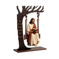 thumbnail image 2 of HaiSphere Wood Swing Jesus Statue - Religious Tabletop Figurine with Tree Stand and Inspirational Verse, Desk Accent Sculpture for Office Shelf Home,Multicolor, 2 of 7