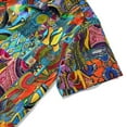 thumbnail image 5 of YIUME Men's Hawaiian Shirt African Art Print Short Sleeve Button-up Tropical Shirts, 5 of 10
