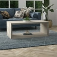 thumbnail image 3 of Evelyn&Zoe Osmond 58" Wide Rectangular Coffee Table, Alder White, 3 of 7