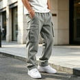 thumbnail image 2 of CONZONE Boys Lined Sweatpants Wide Leg Casual Pants for Child Elastic Waist Warm Fall Winter Athletic Jogger Pants with Pockets, 2 of 4