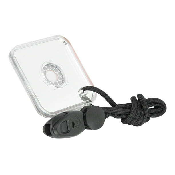 Espejo de Señal Reflector Acrílico de Supervivencia Al Aire Libre Con Silbato, Brújula Con Cordón para situaciones de Emergencia Herramienta Senderismo Multifuncional,
