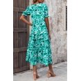 thumbnail image 2 of Vestido PRETTYGARDEN de Verano Floral Bohemio Midi Verde M, 2 of 7