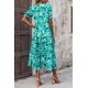 thumbnail image 2 of Vestido PRETTYGARDEN de Verano Floral Bohemio Midi Verde M, 2 of 7