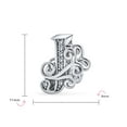 thumbnail image 3 of Bling Jewelry Womens Initial Alphabet Bead Charm Fancy Scroll CZ Sparkle Block Letter A-Z for Bracelet, 3 of 5