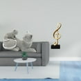 thumbnail image 2 of CoudarTitie Cat Sculpture Tabletop Ornament Art Crafts Decorative Figurine Animal Statue Music Note Musical Resin Creative Tabletop Centerpiece Bedroom Living Room Office Desk Fireplace, 2 of 8