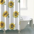 thumbnail image 5 of Yellow Wildflower Sunflower Shower Curtain 72x84 Inches, Boho Floral Bee Butterfly Pattern, Quick-Dry Rustic Polyester with Hooks, Country Vintage Farmhouse Bathroom Decor, 5 of 5