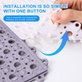thumbnail image 3 of WHAMVOX Bathroom 4Pcs Non Slip Shower Mat with Drainage Holes and Quick Dry TPE Material in White or Gray, 3 of 8