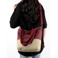 thumbnail image 3 of Kukuzhu Canvas Hobo Shoulder Bag for Women Large Travel Crossbody Bag Shopping Handbag Purse, 3 of 7
