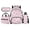 Pink Bow Heart, variant on Garronmavis Vintage Beige Math Formula Glasses Reading Capybara Kids Backpack Pack, 17 Inch Bookworm Spacious Bookbag Comes with Thermal Lunch Box, Stationery Bag and Water Bottle Carrier