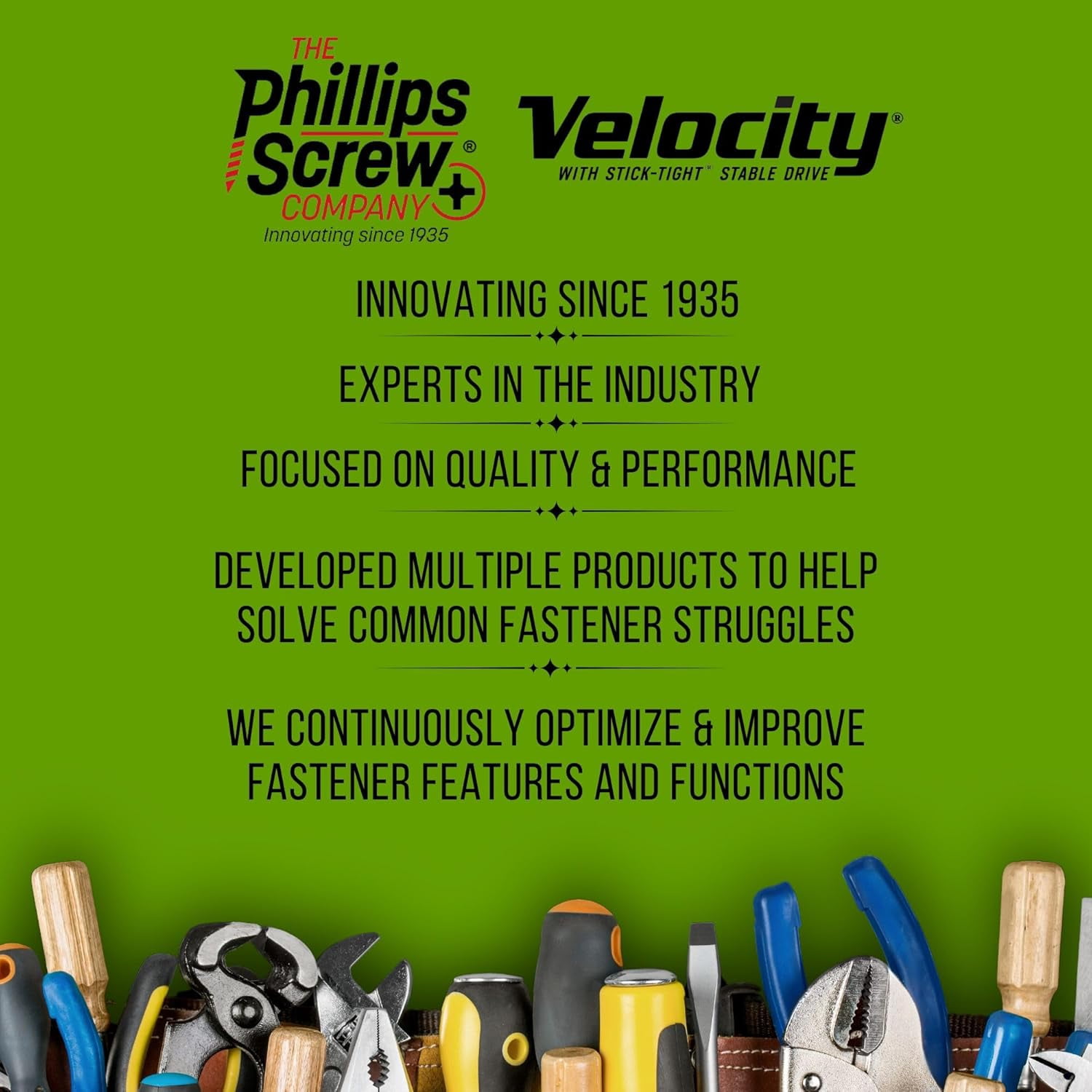 Velocity Exterior Wood Screws with HEXSTIX Bits, T20 Torx & Storage Organizer (Size #10 x 4")