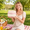 thumbnail image 5 of Lunch Bag, Cartoon Zippered Portable Insulated Thermal Cooler Handheld Bento Box for Adults Work Office Picnic Travel Outdoor Lightweight Durable Food Container 9.06x11.02in Pink, 5 of 5