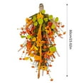 thumbnail image 2 of Sunsent Autumn Wreath Halloween Harvest Festival Decor Autumn Harvest Thanksgiving Wreath Fall Wreaths for Front Door Fall Wreath with Maple Leaf For Wall Window Indoor Outdoor, 2 of 9