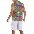 thumbnail image 2 of Naloa Colorful Dinosaur Basketball Jersey Reversible Men's Mesh Athletic Sports Shirts Training Practice S-4XLSmall, 2 of 6