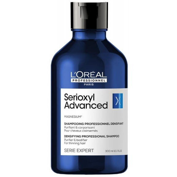 L’Oreal Serie Expert Serioxyl Advanced Densifying Shampoo | Gentle Purifying Cleanser for Thin Hair, 500ml