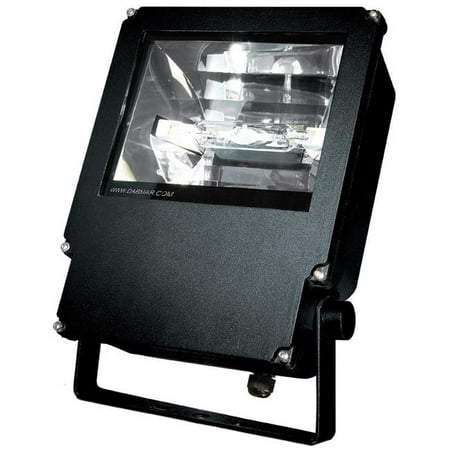 Dabmar Lighting DF6590-B 12.90 x 9 x 3.50 in. 120 V 35 watts Powder Coated Cast Aluminum Medium HID Flood Fixture Light with Double Ended High Pressure Sodium Lamp,