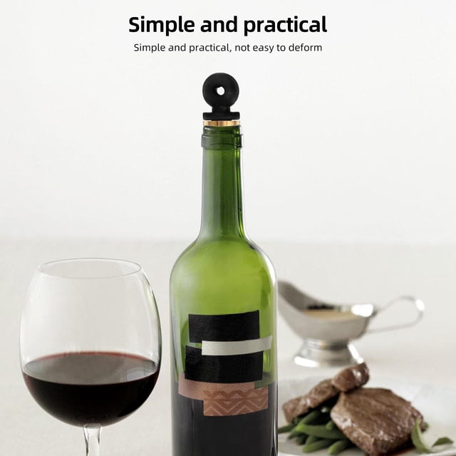WRITWAA 2Ud Tapón Para Botella De Vino Dorado Reutilizable Con Hermético Ideal Para Uso En El Hogar