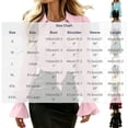thumbnail image 2 of Perfectbot Women's Elegant Ruffle Cuff Button Up Shirt, Flowy Long Sleeve Collared Blouse, Casual Workwear, 2 of 8
