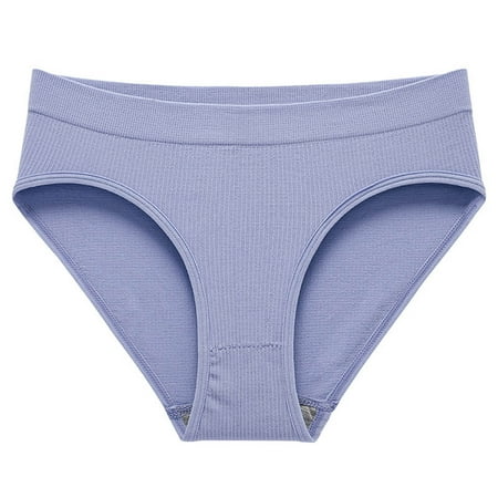 

Follure Womens Abdominal Low Waist Seamless Elastic T Pants Seamless Solid Color Waist Thin Panties
