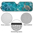 thumbnail image 5 of Uorisanigo Windshield Sun Shade for Jeep Wrangler JL JLU 2018-2025, Front Window Sunshade for Jeep Gladiator 2020-2025, Beach Starfish Sea Turtle Front Window Sun Visor Blocks for UV and Heat, 1pc, 5 of 7