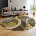 thumbnail image 6 of Addison Rugs Mayfield Premium Machine Washable Transitional Geometric Brown Round Rug, 8' x 8', 6 of 6