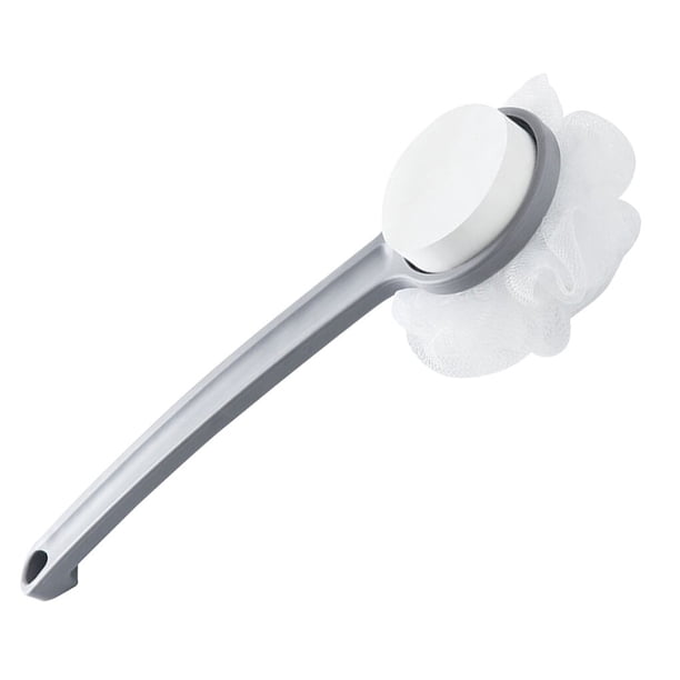 Cateissary Esponja de mango largo, Bola de ducha, espalda, pierna, cuerpo, piel, exfoliante
