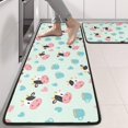 thumbnail image 2 of Kitchen Rugs Sets Of 2,Green Cow Coffee Pattern Anti Fatigue Kitchen Mat Rugs Non Slip Washable,Decorative Kitchen Floor Mats for Kitchen,Sink,Laundry,17"x47"+17"x47", 2 of 5
