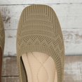 thumbnail image 6 of Mepaouo Women's Ballet Flat Shoes Square Toe Knit Slip on Ballerina Walking Flats Ladies Work Mary Jane, 6 of 8