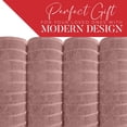 thumbnail image 5 of RIVERSIDE 2 Pack Oversized Bath Sheets 35x70 Soft Quick-Dry 600 GSM Ribbed Cotton Towels - Dusky Pink, 5 of 7