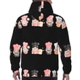 thumbnail image 7 of Kdxio Baker Gnome Print Mens Casual Hooded Collar Drawstring Hoodies Pullover Sweatshirts Casual Long Sleeve Shirts-3X-Large, 7 of 7