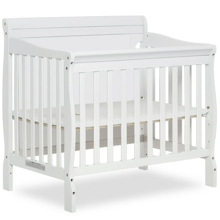 UPC: 0810063661687 | Dream On Me Aden Full Panel Convertible 4-in-1 Mini Crib In White Greeguard Gold Certified