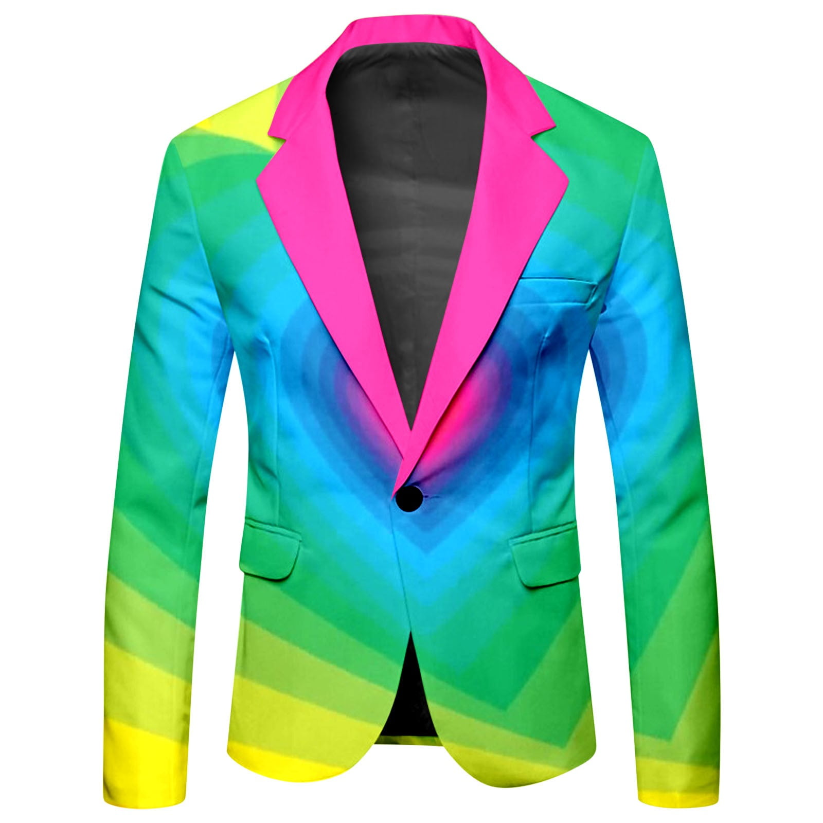 GHSOHS Black Suit Jacket for Men Suits for Men Men's Rainbow