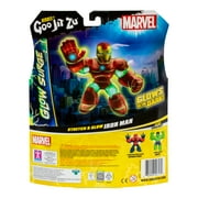Heroes of Goo Jit Zu GLOW SURGE Iron Man Action Figure, Super Stretchy Goo Filled Superhero, Ages 4+