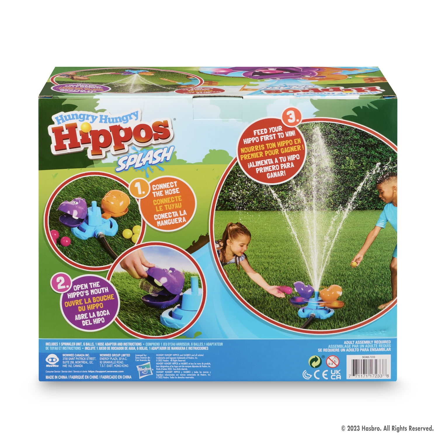 Hasbro Hungry Hungry Hippos Splash Game by WowWee 
