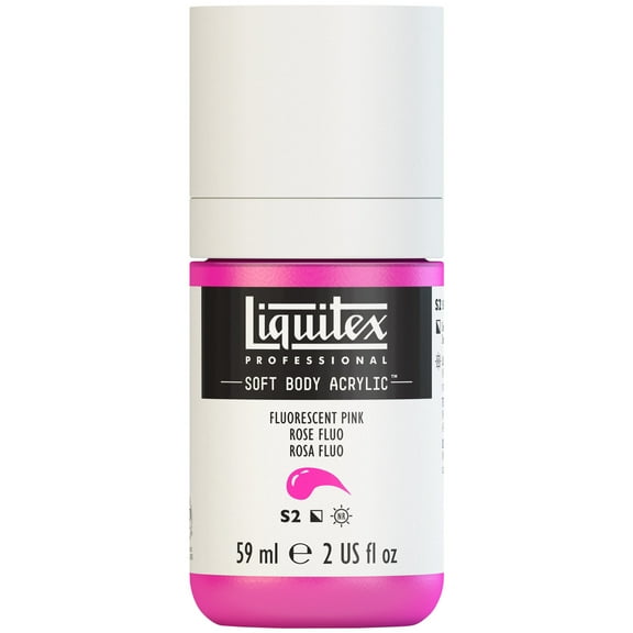 Liquitex Professional Soft Body Acrylic Color, 2 oz. Bottle, Fluorescent Pink