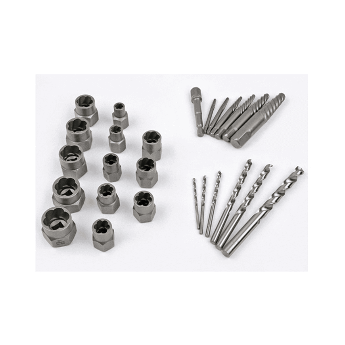 Screws & Bolts Extractor Set Drill Bit with Hex Adapter, Out Broken Lug Nut Extractor Stripped Screw Remover Set