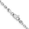 thumbnail image 2 of Auriga Fine Jewelry 14K White Gold 3mm Open Link Cable Chain Necklace 16inch for Women, 2 of 6