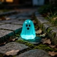 thumbnail image 3 of 50pcs Lighted Mini Ghost Halloween Figurine, Glowing Little Ghost Trinket for Tabletop, Mantel, Shelf, Entryway and Party Display, Cute Seasonal Accent for Spooky Home Decoration, B, 3 of 4