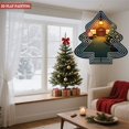 thumbnail image 4 of Metal Hanging Christmas Tree-Shaped Wind Decorations - Elegant Garden Spinners with Concentric White Lines for a Festive, 4 of 7