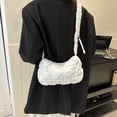 thumbnail image 4 of Bolso Mano Con Burbujas para Mujer Bolso Informal Nailon Con Plumón para Las Axilas (blanco), 4 of 9